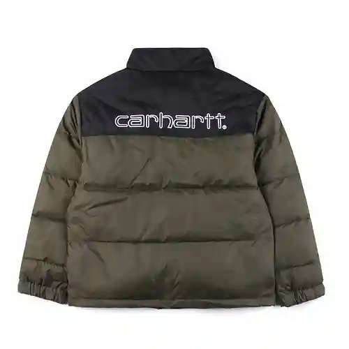 Carhartt WIP chaqueta de plumas sencilla con bloques de color y cuello alto