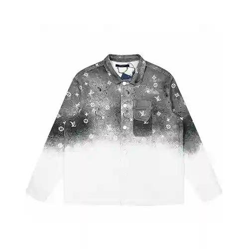 Chaqueta camisera de denim degradado con salpicaduras de cielo estrellado LV/Louis Vuitton