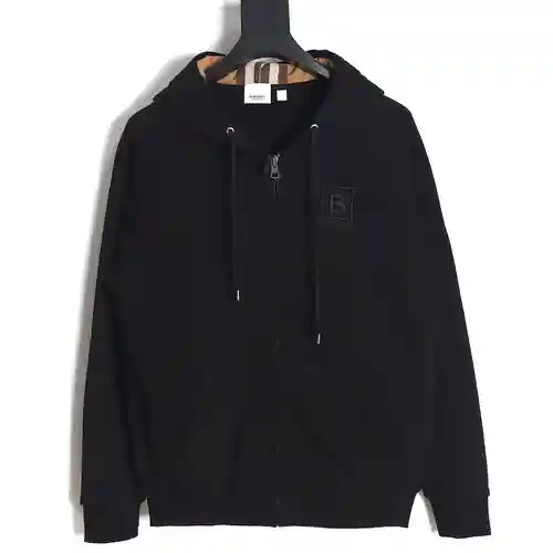 Burberry BBR 22FW B sudadera con capucha y cremallera a cuadros estándar