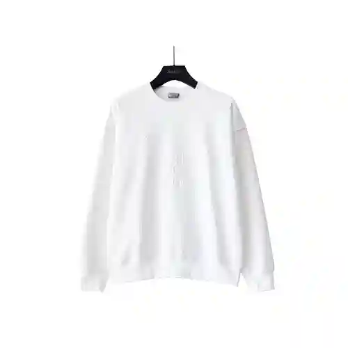 Sudadera con cuello redondo empapada con parche de letra CD Dior