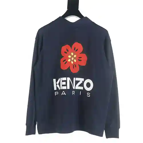 KE*NZO Kenzo KZ 23 nueva serie BOKE espalda begonia flor impresa sudadera cardigan