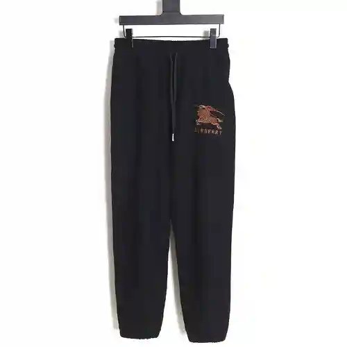 BBR Burberry 23FW pantalones caqui con bordado de caballo de guerra