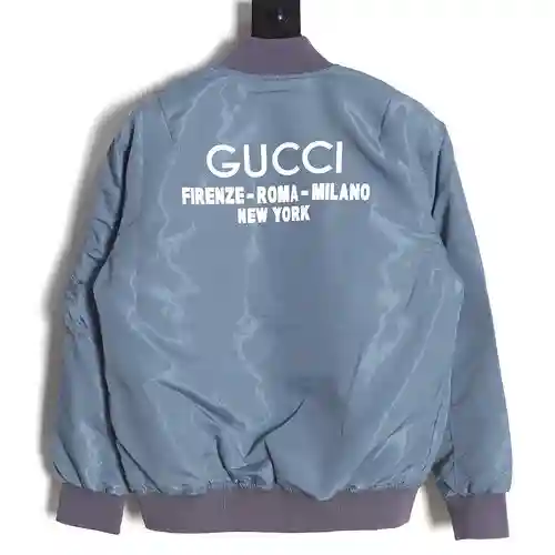 GU * cci Gucci 23 nueva chaqueta bomber de algodón fina estampada de otoño e invierno