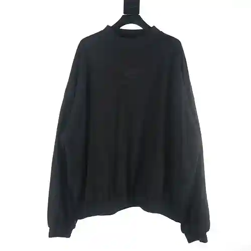 Balenciaga BLCG 23FW sudadera polar con cuello redondo y doble anilla
