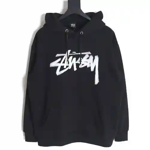 STU*SSY sudadera con capucha y logo fantasma