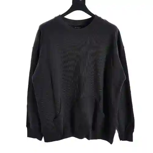 Sudadera BLCG de cuello redondo, de una pieza, sin costuras y con bordado de sitio web