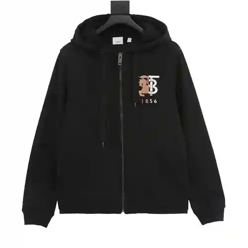 Chaqueta tipo sudadera con cremallera y logo de caballo de guerra bordado BBR 23Fw