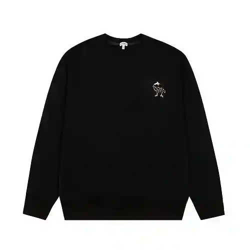 Loewe Sudadera cuello redondo pavo real Loe*we X suna fujita joint series AZ210140111