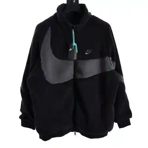 Chaqueta polar con gancho grande y logo grande