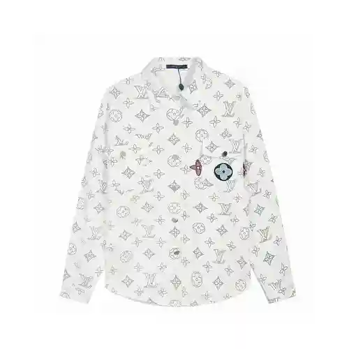 Chaqueta vaquera con tres flores y estampado integral LV Louis Vuitton