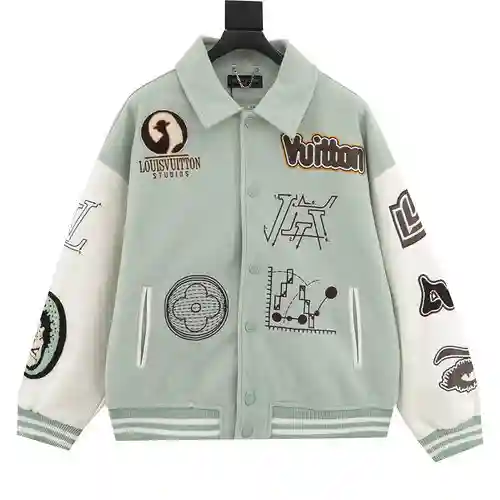 1V Devil's Eye Bai Jingting pasarela estilo toalla bordada geométrica industria pesada chaqueta de b