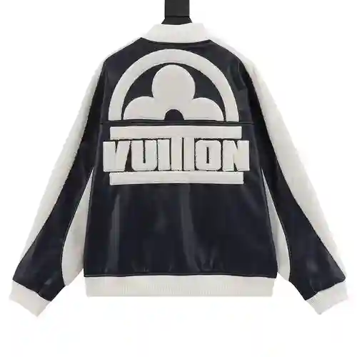 Chaqueta béisbol 1V de lana de cordero y piel