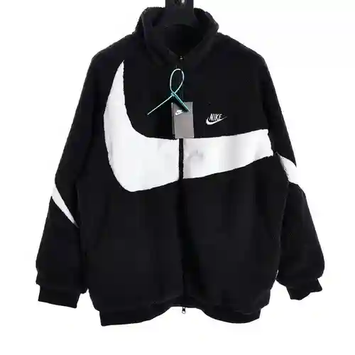 NI*KE chaqueta polar con gancho grande y logo grande