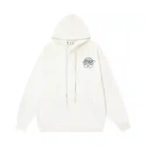 O*FF-W*HITE 2023 sudadera con capucha con estampado de flechas de palma, mismo estilo para hombres y