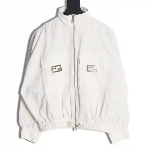 Fen*di Fendi 23FW Fendi chaqueta vaquera marfil con doble botón