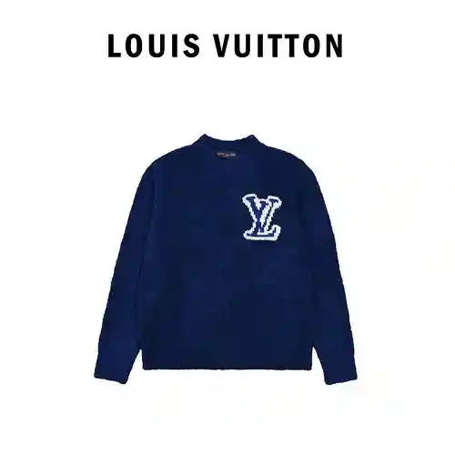 Jersey de punto con logo grande LV/Louis Vuitton 22FW