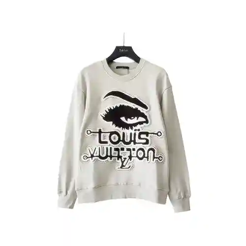 LV 2023 FW Otoño e Invierno tejidos nuevos de algodón de manga larga cuello redondo