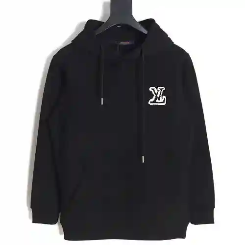 Sudadera con capucha y logo grande bordado LV Louis Vuitton 23FW