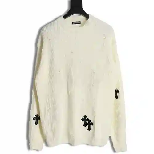 Jersey CH Croix de piel con cuello redondo y cruz de corazón