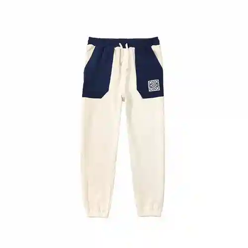 LOE*WE Pantalones casuales bordados con bloques de color Totoro y bolsillo grande Loewe