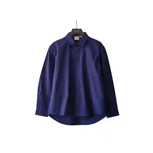 Camisa de manga larga bordada TB con patchwork a cuadros de color liso BBR/Burberry