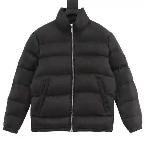 Chaqueta de plumas con logo de diamante y estampado oscuro de CD#