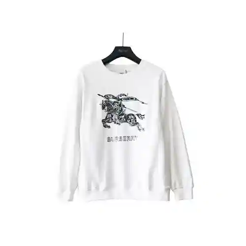 BBR/Burberry 23 nueva sudadera con logo de caballo de guerra bordado, mismo estilo para hombres y mu