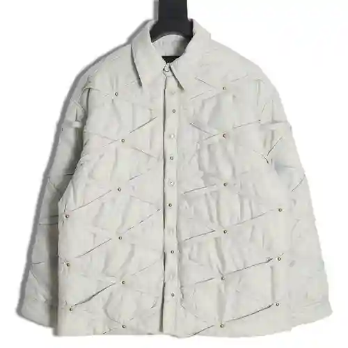 23FW LV Louis Vuitton chaqueta resistente de algodón con tiras