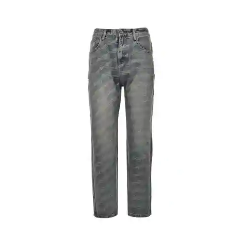 BLCG/Balenciaga 23Fw jeans lavados con doble B y estampado integral
