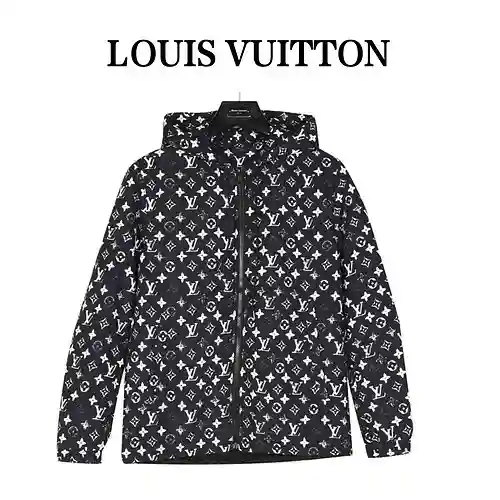 Abrigo de algodón con capucha y presbicia estampado integral LV/Louis Vuitton