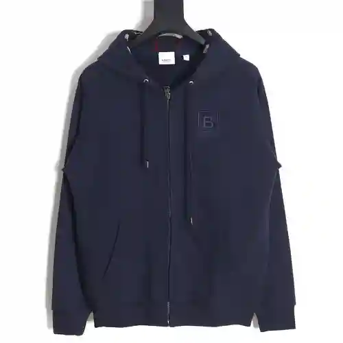 Burberry BBR 22FW B sudadera con capucha y cremallera a cuadros estándar