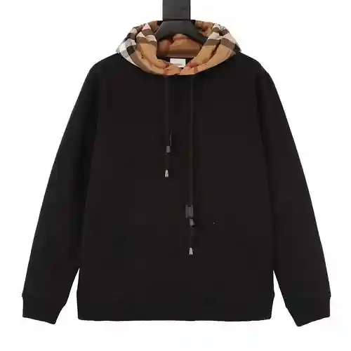 BBR sudadera con capucha y patchwork a cuadros