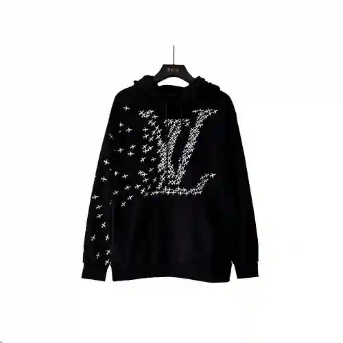 Sudadera con capucha y logo de avión pequeño LV 23SS