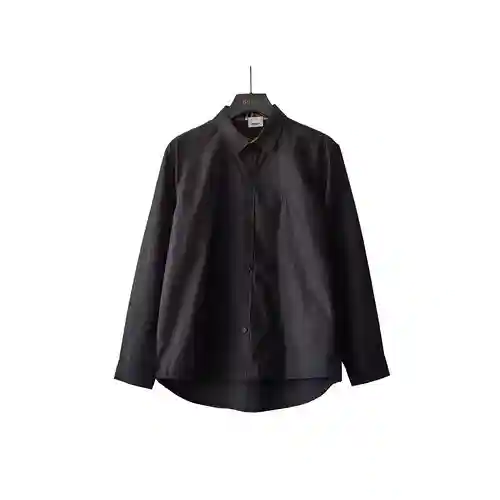 BBR/ Burberry Camisa de manga larga con bordado TB a cuadros de color liso