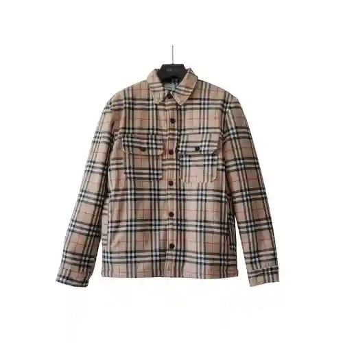 Chaqueta clásica de lana de cordero de peluche a cuadros BBR/Burberry para hombre y mujer