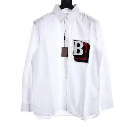 Camisa de manga larga con bordado de toalla tridimensional BBR