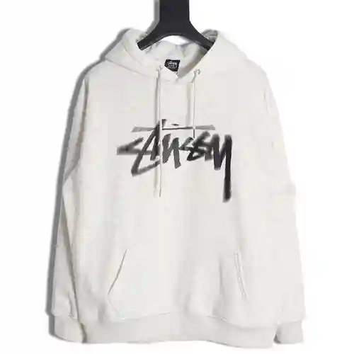 STU*SSY sudadera con capucha y logo fantasma