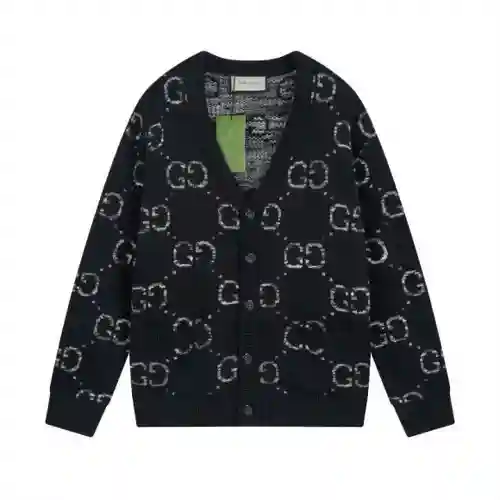 GU*CCI Gucci 23SS chaqueta estilo cárdigan de punto con doble G y estampado integral degradado de ma