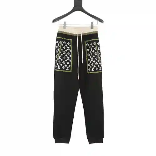 Pantalones jogging unisex de mezcla de algodón con adornos para presbicia 1V