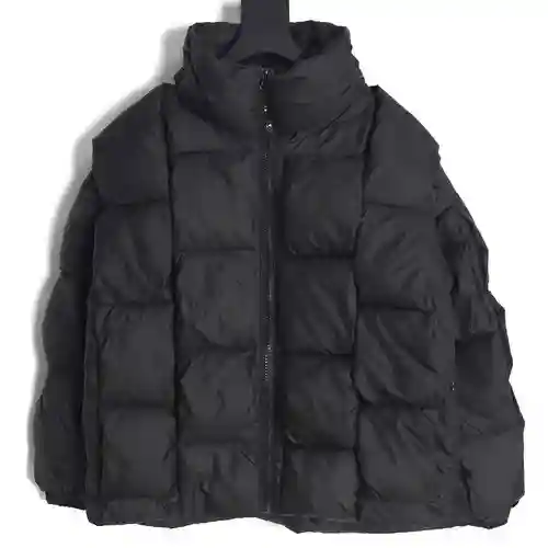 BV Bottega Veneta chaqueta de plumón de algodón con tejido de rombos y patchwork