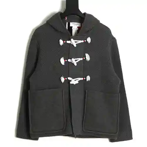 Chaqueta con capucha y botones de cuerno TB 22FW