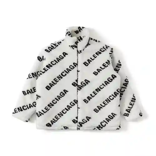BLCG/Balenciaga chaqueta acolchada de lana de cordero con estampado completo y estampado completo en