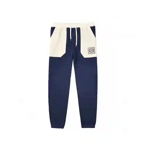 LOE*WE Pantalones casuales bordados con bloques de color Totoro y bolsillo grande Loewe