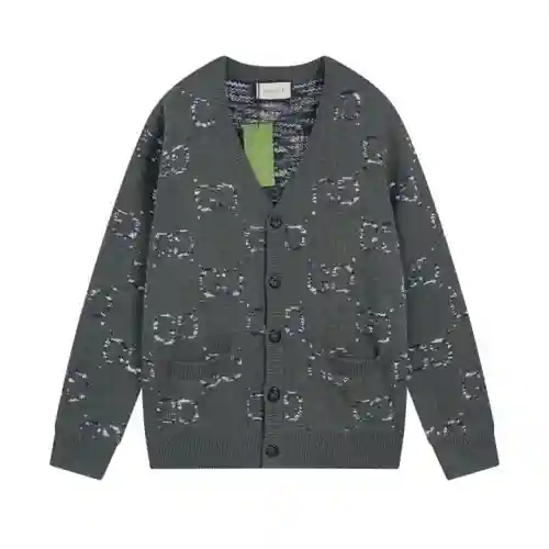 GU*CCI Gucci 23SS chaqueta estilo cárdigan de punto con doble G y estampado integral degradado de ma