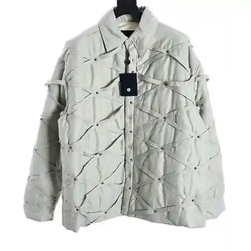 Chaqueta LV de algodón resistente con tiras