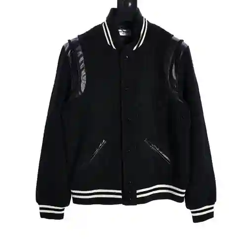 Chaqueta béisbol de tweed de lana SLP Saint Laurent