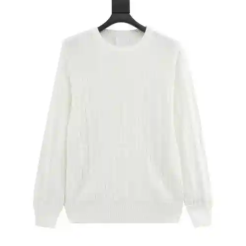 GVC23ss suéter de punto con cuello redondo 4G y estampado integral