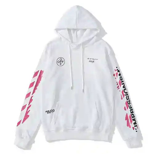 O*FF-W*HITE C/O VIRGIL ABLOH Sudadera con capucha con estampado de flechas pintadas con lápiz labial
