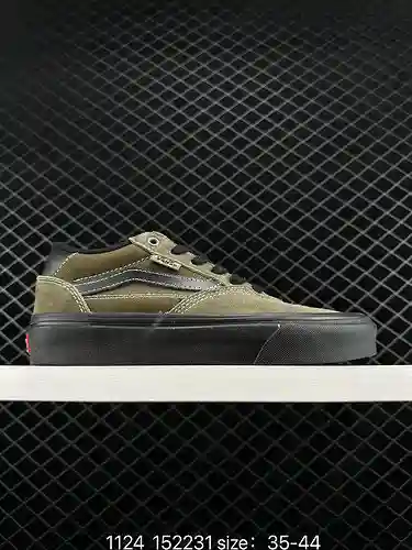 (Versión con hebilla azul) Vans Vans, zapatos oficiales Rowan verdes para hombres y mujeres, zapatos