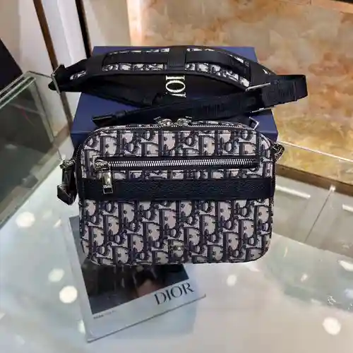 Bolso bandolera DI para hombre, fabricado en cuero original superior importado, versión réplica de a